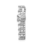14k White Gold AA 1ct. Diamond Cross Chain Slide