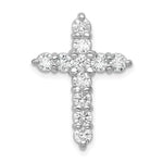 14k White Gold AA 1.25ct. Diamond Cross Chain Slide