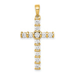 14k A 3/4ct. Diamond Latin Cross Pendant