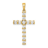 14k A 3/4ct. Diamond Latin Cross Pendant