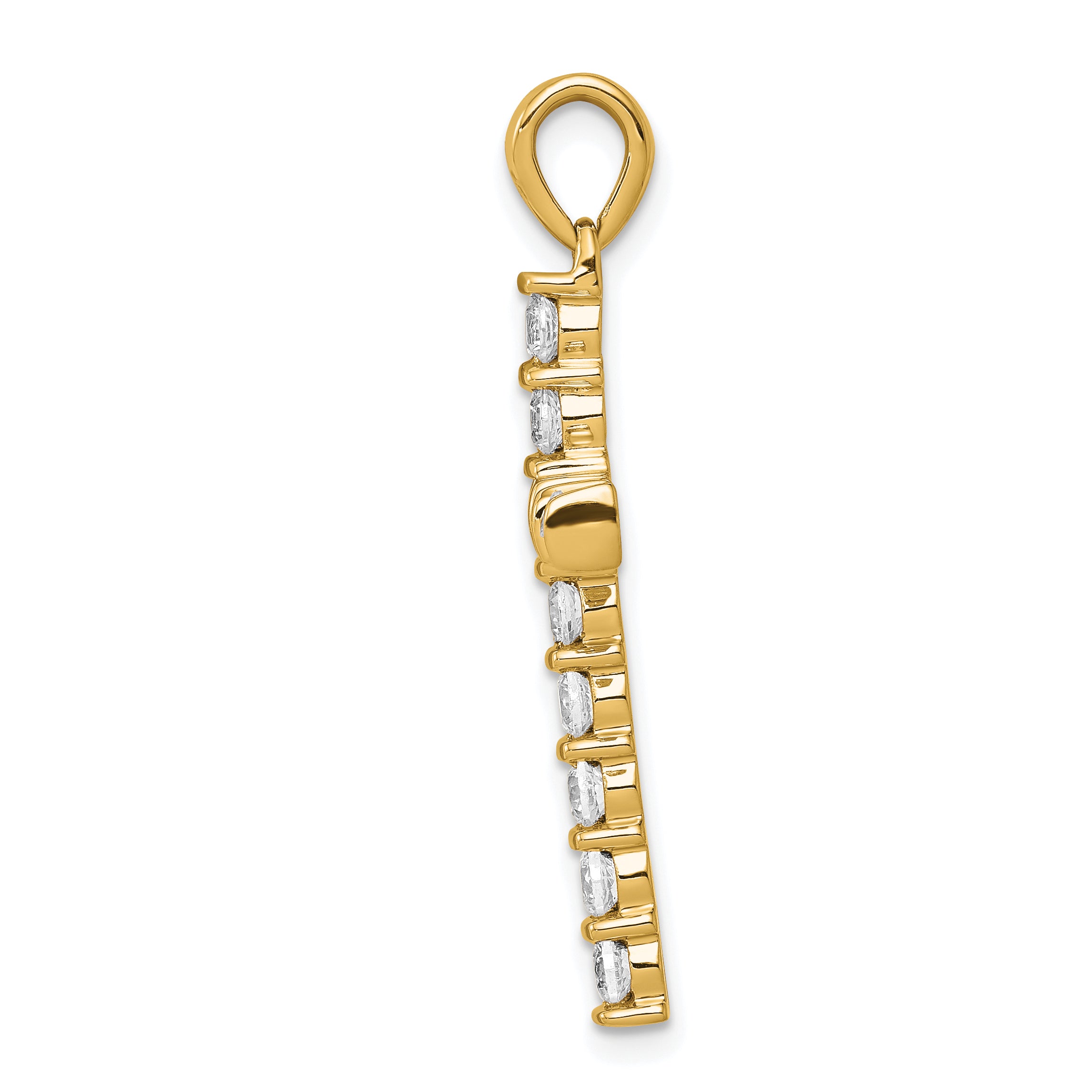 14k A 3/4ct. Diamond Latin Cross Pendant