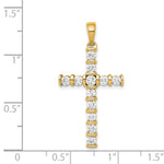 14k A 3/4ct. Diamond Latin Cross Pendant