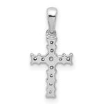 14k White Gold 1/20ct. Diamond Latin Cross Pendant