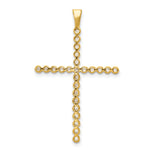 14k and Rhodium 1/4ct. Diamond Cross Pendant