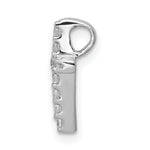 14k White Gold 1/5ct. Diamond Latin Cross Chain Slide