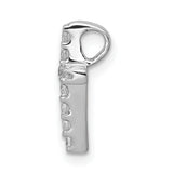 14k White Gold 1/5ct. Diamond Latin Cross Chain Slide