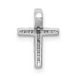14k White Gold 1/5ct. Diamond Latin Cross Chain Slide