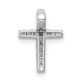 14k White Gold 1/5ct. Diamond Latin Cross Chain Slide