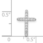 14k White Gold Diamond Cross Pendant