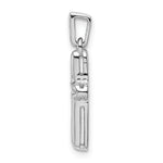 14k White Gold 1/6ct. Diamond Latin Cross Pendant