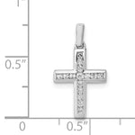 14k White Gold 1/6ct. Diamond Latin Cross Pendant