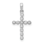 14k White Gold 1/10ct. Diamond Cross Pendant