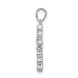 14k White Gold 1/10ct. Diamond Cross Pendant