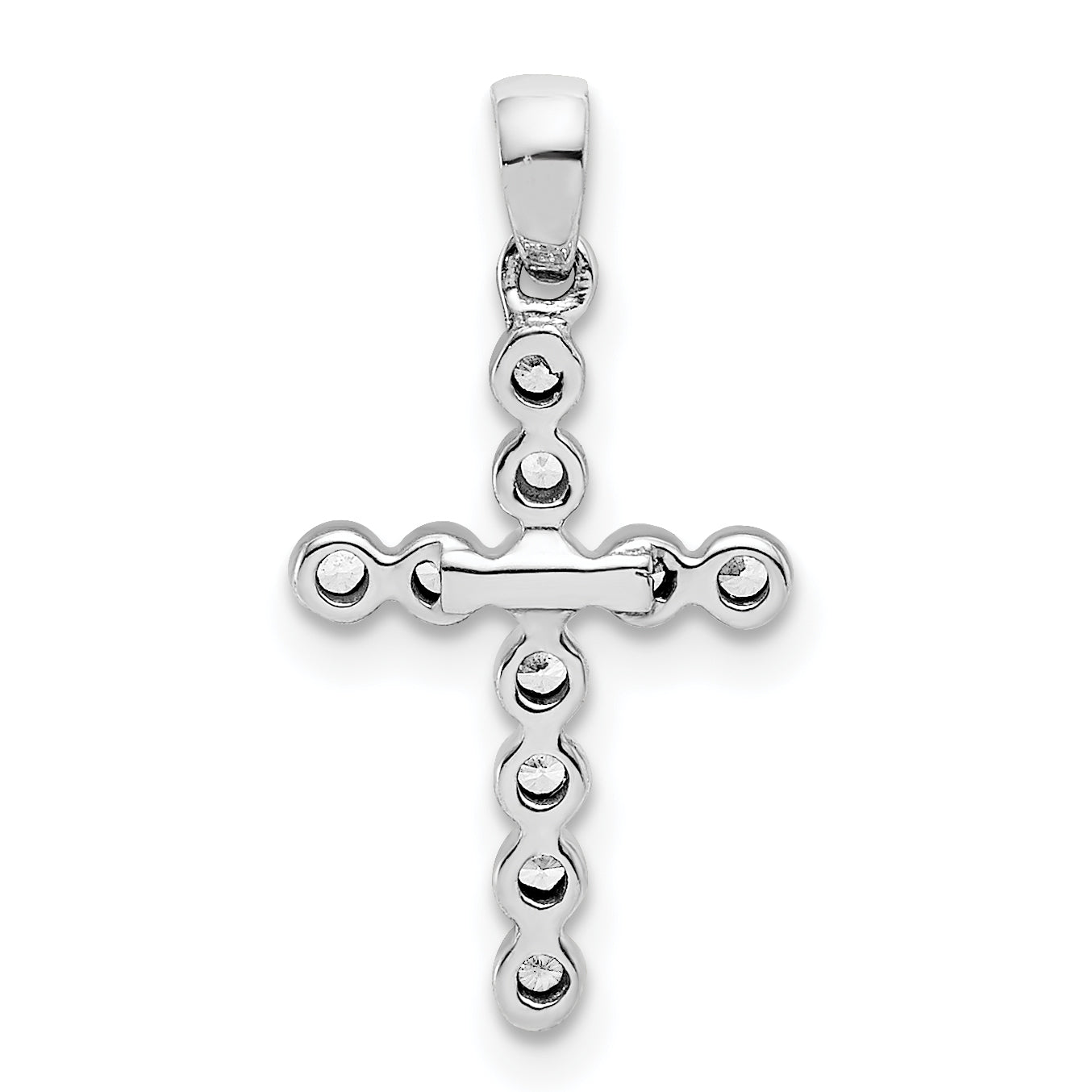 14k White Gold 1/10ct. Diamond Cross Pendant