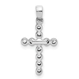 14k White Gold 1/10ct. Diamond Cross Pendant