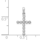14k White Gold 1/10ct. Diamond Cross Pendant