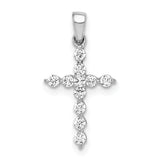14k White Gold 1/4ct. Diamond Cross Pendant