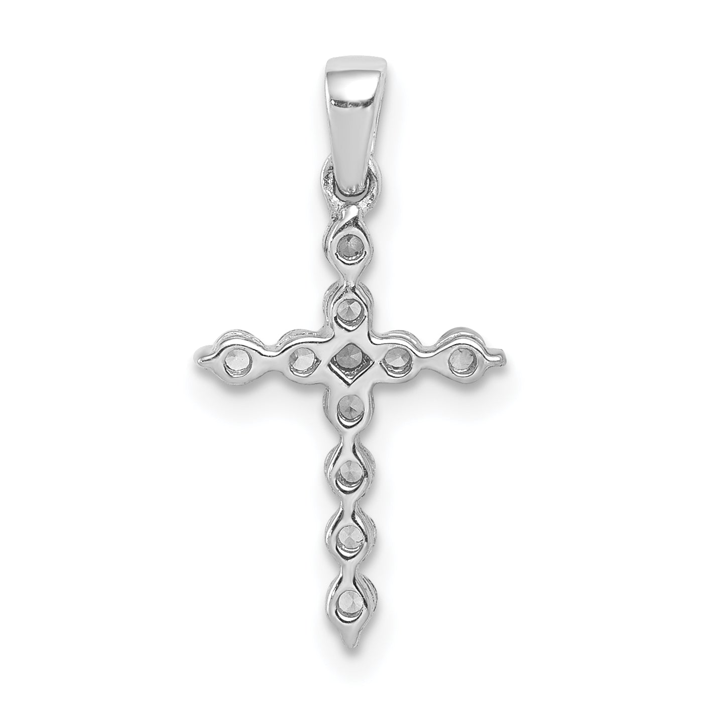 14k White Gold 1/4ct. Diamond Cross Pendant