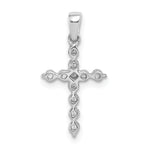 14k White Gold 1/4ct. Diamond Cross Pendant