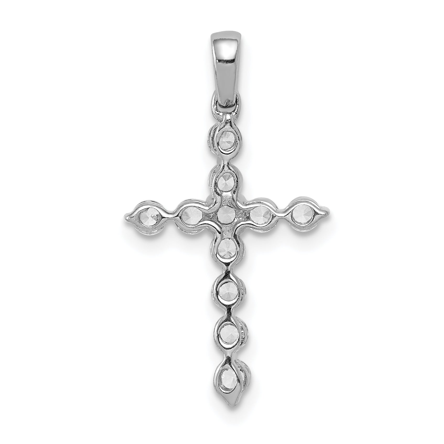 14k White Gold 1/2ct. Diamond Cross Pendant