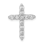 14k White Gold 1/2ct. Diamond Cross Chain Slide