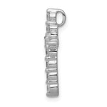 14k White Gold 1/2ct. Diamond Cross Chain Slide