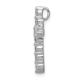 14k White Gold 1/2ct. Diamond Cross Chain Slide
