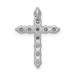 14k White Gold 1/2ct. Diamond Cross Chain Slide