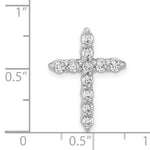 14k White Gold 1/2ct. Diamond Cross Chain Slide