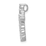 14k White Gold 3/4ct. Diamond Cross Chain Slide