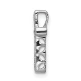 14k White Gold 1/6ct. Diamond Latin Cross Chain Slide