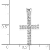 14k White Gold 1/4ct. Diamond Latin Cross Pendant