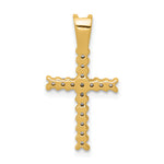 14k Diamond Latin Cross Pendant