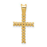 14k Diamond Latin Cross Pendant