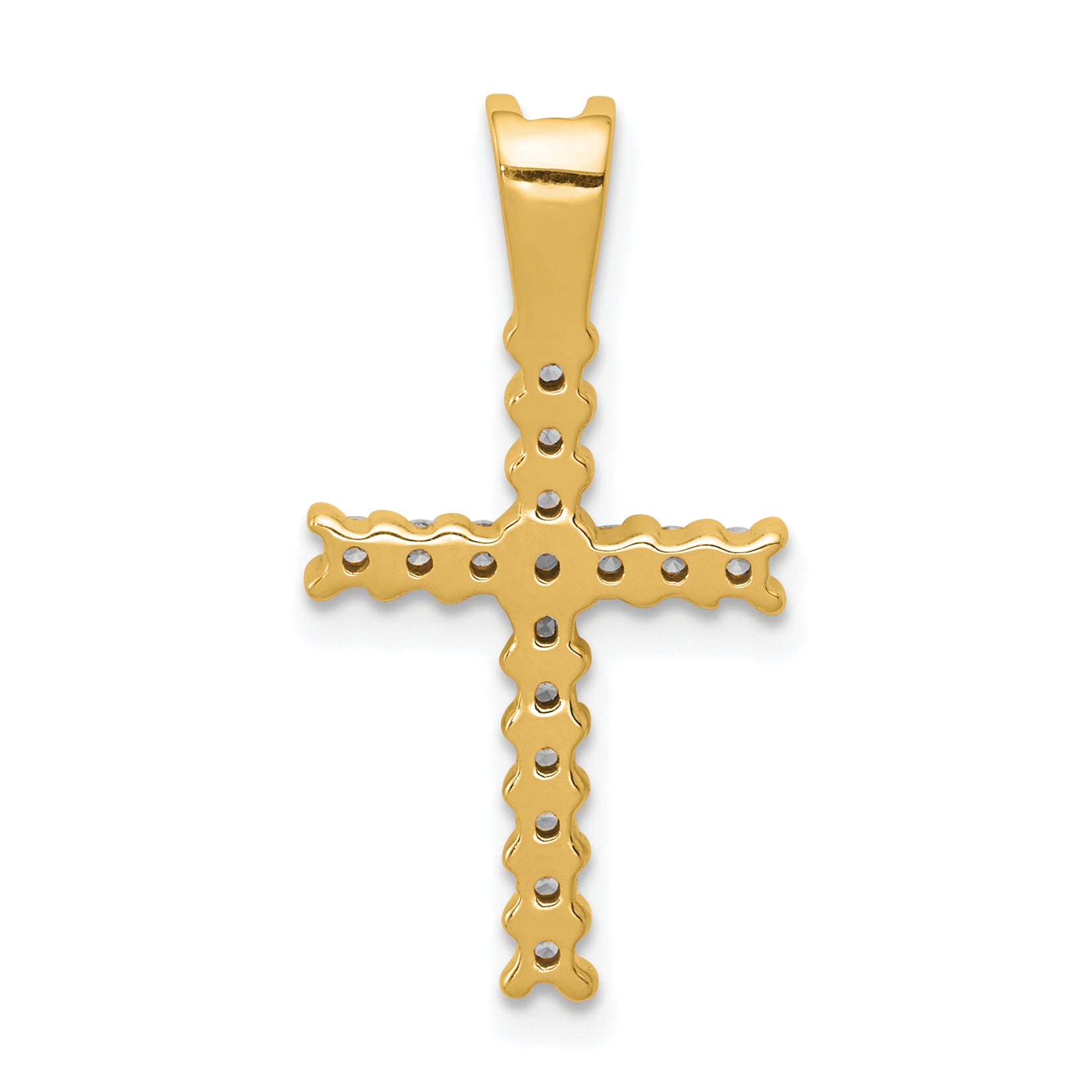 14k Diamond Latin Cross Pendant