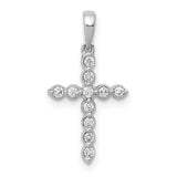 14k White Gold 1/10ct. Diamond Cross Pendant
