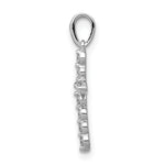 14k White Gold 1/10ct. Diamond Cross Pendant