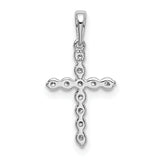 14k White Gold 1/10ct. Diamond Cross Pendant