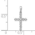 14k White Gold 1/10ct. Diamond Cross Pendant