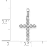 14k White Gold 1/10ct. Diamond Cross Pendant