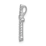 14k White Gold 1/5ct. Diamond Cross Chain Slide