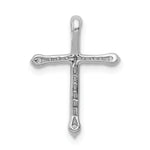 14k White Gold 1/5ct. Diamond Cross Chain Slide