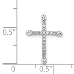 14k White Gold 1/5ct. Diamond Cross Chain Slide