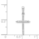 14k White Gold 1/6ct. Diamond Cross Pendant