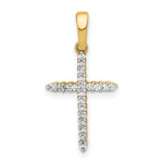 14k 1/6ct. Diamond Cross Pendant