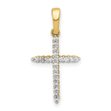 14k 1/6ct. Diamond Cross Pendant