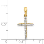 14k 1/6ct. Diamond Cross Pendant