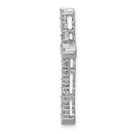 14k White Gold 3/8ct. Diamond Cross Chain Slide