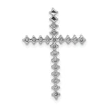14k White Gold 3/8ct. Diamond Cross Chain Slide