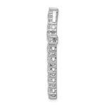 14k White Gold Diamond Latin Cross Pendant